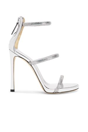 Silver-tone leather Harmony sandals GIUSEPPE ZANOTTI | E400014002